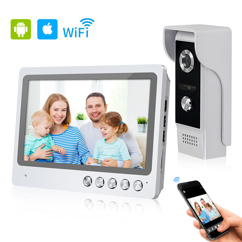 9英寸彩色Wifi可視門鈴對講系統(tǒng)（門口攝像機+室內(nèi)監(jiān)視器）